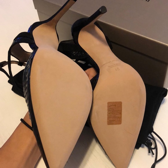 New auth Giorgio Armani black slingback heels 40 - Picture 6 of 8